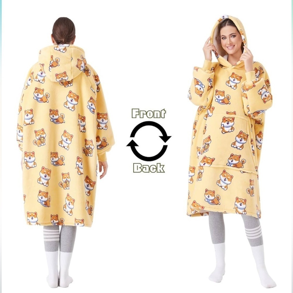 CozyLeep Wearable Blanket Hoodie – NEW in Package - Dog Print One Size Fits All - Picture 5 of 5